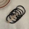 Cuerda de cabeza de aleación simple de sentido avanzado nueva banda para el cabello de amor anillo para el cabello de pentágono y corazón de alta elasticidad duradero venta al por mayor