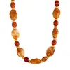 Joyería Nueva de Invierno Transfronteriza Europea y Americana Moda Elegante Asimétrica Resina Acero de Titanio Niñas Versátil Collar de Perlas