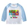 Camiseta de Manga Larga Banban Garden para Niños y Niñas Primavera y Otoño Nueva Camiseta Básica de Cuello Redondo para Niños Top de Algodón para Niños