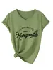 Amazon eBay Estação Independente Casual Versátil Feminino Gola V mamacita precisa de uma Camiseta de Manga Curta Camada de Base