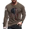 Comercio Exterior Otoño Nuevo Camiseta Casual Ropa de Hombre Manga Larga Cuello Redondo Impresión 3D Moda Suéter Camiseta de Hombre
