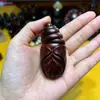 Talla de Crisálida de Gusano de Seda de Sándalo Morado, Adorno Portátil de Mano, Tallado con Motivos Este-Oeste y Norte-Sur, Suministro para Vendedores Ambulantes, Talla de Madera de Mano