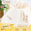 Pijama de crepé doble con estampado de lunares y lazo con estampado de conejo, tela para el hogar, toalla de baño de gasa para bebé, fideos