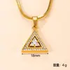 Colgante Individual Moda Transfronteriza Cielo Estrellado Colgante Simple Geométrico Cuadrado Triángulo Gota de Agua Zirconia Colgante Accesorios