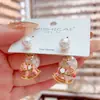 Pendientes de Perla con Poni Elegantes y de Moda Estilo Coreano para Mujer, Diseño Único, Pendientes de Plata con Aguja de Moda para el Trabajo