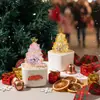 Vidraria Zibo, planta em vaso de árvore de Natal temática de neve sólida, exclusivamente para vendas transfronteiriças, artesanato em vidro, enfeites de mesa criativos, atacado
