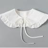 Cuello de Muñeca con Volantes, Cuello Falso con Falda, Sudadera, Elegante Chal Decorativo Grande de Encaje, Rejuvenecedor, Dulce, Vela Grande