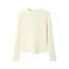 Nova camisa básica feminina de outono e inverno com gola alta meia, costura contrastante, caimento justo, manga longa, top interno escovado