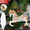 Colgante Decorativo de Caballo Galopante Dorado Hermoso Transfronterizo de Acrílico Regalo de Vacaciones Llavero de Mochila Auto-Diseñado