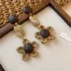Pendientes de Corazón de Madera Color Café Transfronterizos Europeos y Americanos, Pendientes Estilo Retro Maillard, Pendientes de Diseño de Nicho para Mujer