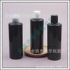 300ML Qianqiu Tampa Garrafa Preta Garrafa de Gel Garrafa de Shampoo Sub-garrafa de Álcool em Gel 300ML Tampa de Pressão Garrafa de Ombro Plano