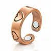 Deseo aliexpress artículo más vendido anillo magnético moda retro creativo europeo americano abierto patrón de martillo anillo magnético de línea