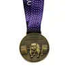 Diseño de medalla de metal placa conmemorativa producción para competencia de maratón escolar medallas de oro premios para estudiantes