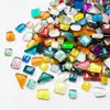 1,0 kg DIY Artesanal Forma Livre Pó de Glitter para Pedras Fragmentos Irregulares Mosaico Trapézio Triângulo Material Vidro Cristal