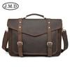 2019 Verão Novo Vintage Bolsa Masculina Cinto Decoração Crazy Horse Couro Pasta Genuíno Bolsa Masculina de Couro 7377R