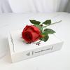 Flor Artificial com Textura Realista, Bordas Roladas Hidratantes, Decoração de Botão de Rosa Solitário, Flor de Seda, Alta Simulação
