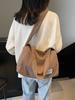 Bolso Casual de Gran Capacidad para Mujer Otoño e Invierno 2024 Nuevo Bolso de Hombro de Pana Bolso Bandolera de Gran Capacidad para Clase