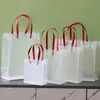 Ponto PP Transparente Bolsa de Mão Plástico Fosco Casamento Embalagem de Doces Lembrança Mini Requintado Pequena Bolsa Sacola de Presente