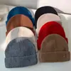 Chapéu de Cor Sólida 100% Lã Simples e Versátil para Mulheres, Outono e Inverno Ano Novo Natal Chapéu de Tricô Quente, Chapéu de Tricô Espessado para Homens
