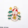 Colgante de Aleación Esmaltada Navideño Colgante de Gota Papá Noel Muñeco de Nieve Reno Colgante de Dibujos Animados Accesorios para Joyería DIY Pulsera Al Por Mayor