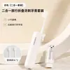 Set de cepillo de dientes y pasta de dientes plegable 2 en 1 para viajes, portátil para adultos en viajes de negocios, con cerdas suaves reemplazables, tamaño compacto, adecuado para niños