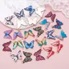 Europeu e Americano Transfronteiriço Nova Impressão de Gota de Óleo Borboleta Acessórios de Joias DIY Corrente de Copo Handmade Pingente Colar Pingente Atacado