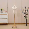 Maniquí de Media Figura Femenina para Escaparate de Tienda de Ropa, Base Galvanizada, Maniquí de Alambre Dorado para Exhibición, Muñeco