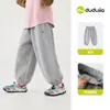 Calça infantil feminina Dudu para outono, calça curva de bebê menina, calça casual de outono para meninas, calça cropped de bebê, roupa infantil amiga da pele