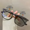 Armazones de Lentes de Prescripción Fotocromáticos Grises Anti-Luz Azul para Mujer, Armazón Cuadrado de Influencer de Tiktok, Armazón de Lentes Liso, Lentes Terminados para Transmisión en Vivo al por Mayor