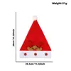 2026 Gorro de Navidad con Borde de Copo de Nieve Transfronterizo Disfraz de Fiesta Navideña Accesorio para Foto Gorro de Navidad con Cabeza de Reno de Dibujos Animados
