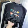 Camiseta de manga larga básica de terciopelo alemán para otoño e invierno para niñas, top cálido cepillado para niños, cuello alto, ropa interior de dibujos animados para bebé, ropa para niños
