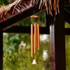 Campanilla de viento hecha a mano transfronteriza de múltiples tubos, colgante de lugar escénico DIY, colgante de campana de viento con bendición para balcón, patio exterior, templo