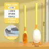 Cepillo de Inodoro de Esquina de Silicona con Cerdas Duras y Base, Herramienta Amarilla para Limpiar el Inodoro para la Limpieza del Baño en Casa