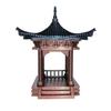 Atacado decoração de pavilhão antigo pavilhão bonsai decoração de pavilhão antigo quarto micro paisagem rochoso pedra imitação pavilhão de colmo
