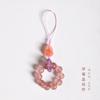 Colgante para Teléfono Móvil de Amatista Cristalina Natural Fresca Hecho a Mano DIY Tejido Colgante Joyería de Cristal Mujeres