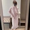 Suéter largo de punto para mujer, venta caliente de otoño e invierno transfronterizo de Europa y Estados Unidos, nueva moda, 2024