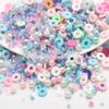 Cuentas de mijo de imitación de cerámica blanda, cuentas de colores, traje de cuentas, joyería hecha a mano, pulsera de la amistad, collar, accesorios de material