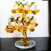 Precio especial citrino lingote adornos para árbol manzano mueble de vino sala de estar regalos de inauguración decoración del hogar en stock venta al por mayor
