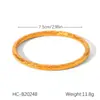 Pulseira de Aço Inoxidável Estilo Ins Europeu e Americano Banhada a Ouro 18K Pulseira Aberta Sem Desbotamento Pulseira de Aço Titânio Pulseira de Alta Qualidade Feminina