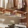 Cesta de extracción para armario Mesa Armario Cesta colgante Estante de almacenamiento de cabecera de dormitorio Estante de almacenamiento colgante sin perforaciones Estante para armario de cocina