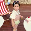 Conjunto de Bebê Menina Verão Novo Macacão de Manga Curta Peça Dupla Estiloso Princesa Roupas de Verão para Bebê