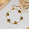 Pulsera de trébol de cuatro hojas luz de lujo alto nivel explosiones transfronterizas mujeres al por mayor accesorios de joyería joyería nicho joyería