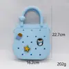 Venta Caliente Transfronteriza Bolsa de Silicona con Agujeros para Manualidades Caricatura Bolso de Playa para Niños Bolsa de Almacenamiento para Teléfono Móvil Venta Directa de Fábrica
