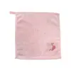 Toalha quadrada pequena 100% algodão 25*25 bordada para creche, toalha de mão para bebê com gancho, toalha macia absorvente, toalha quadrada de presente