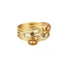 Anillos Huecos Coloridos Yanbai Transfronterizos Europeos y Americanos, Estilo Étnico Bohemio, Anillos de Moda Tendencia, Accesorios de Mano de Nicho