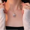 Collar de acero de titanio de alta versión Colgante de campana de la suerte Ruyi candado de seguridad nuevo estilo chino candado de larga vida accesorios de joyería