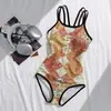 Traje de baño de una pieza tipo triángulo retro con estampado de diamantes y bloques de color para mujer, para natación profesional, adelgazante, sin tirantes, sin espalda, sexy y que realza la figura.