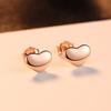 PAG &amp; MAG Pendientes de corazón con forma de corazón, plata S925, sencillos pendientes coreanos de nicho, para dormir, joyería gratis