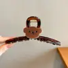 Grampo de cabelo tipo pinça de tubarão extra grande, novo modelo estilo coreano 2026, toque de alta qualidade, adequado para cabelos grossos, pinça de garra versátil e simples para penteados presos