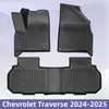 Adecuado para Chevrolet Traverse 2024-2025 Alfombrillas y Alfombrilla de Maletero de Material 3D para Todo Clima Tpe